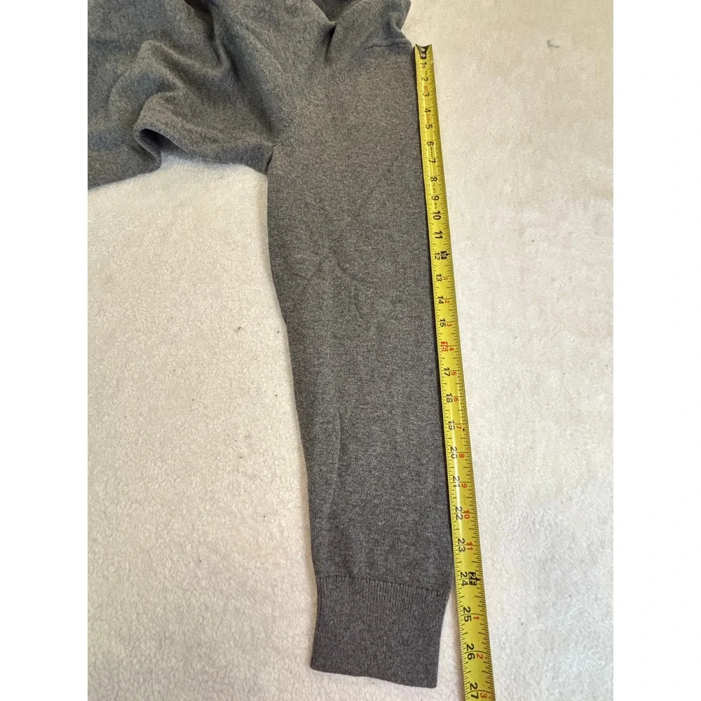 Lands' End Mens Gray Quarter-Zip Mock Neck Pullover‎ Sweater Large 42-44